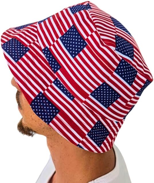 American Multi Flag African Bucket hat by Tribe Afrique - Adult size - Tribe Afrique