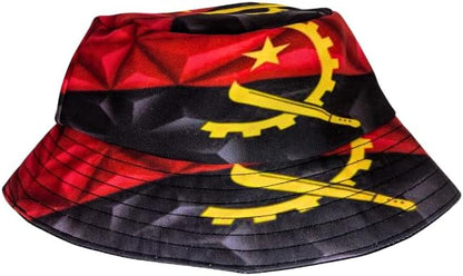 Adult size - Proudly Angolan flag Bucket hat by Tribe Afrique - Tribe Afrique
