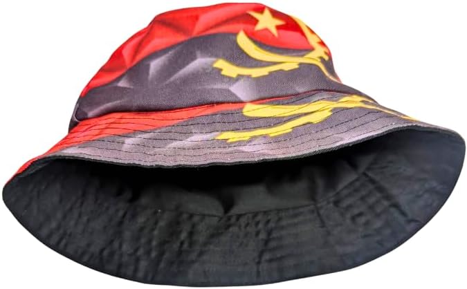 Adult size - Proudly Angolan flag Bucket hat by Tribe Afrique - Tribe Afrique