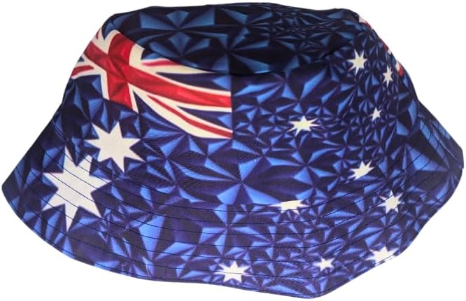 Proudly Australian Flag 3D Reversible Bucket hat by Tribe Afrique - Tribe Afrique