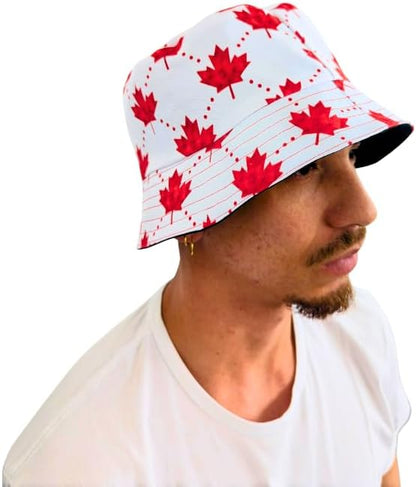 Proudly Canadian Flag African Bucket hat by Tribe Afrique - Tribe Afrique