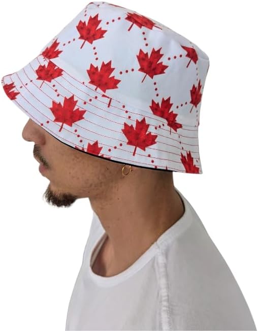 Proudly Canadian Flag African Bucket hat by Tribe Afrique - Tribe Afrique