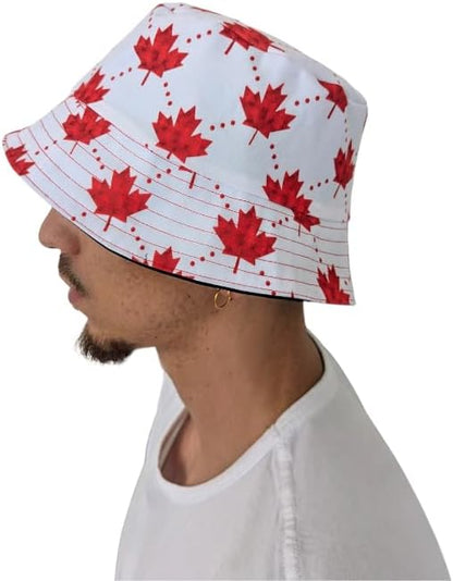 Proudly Canadian Flag African Bucket hat by Tribe Afrique - Tribe Afrique
