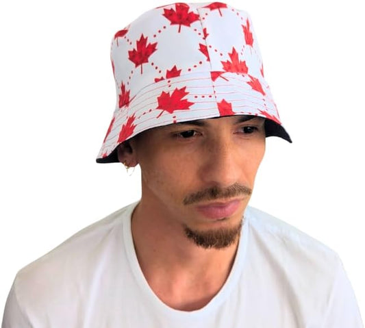Proudly Canadian Flag African Bucket hat by Tribe Afrique - Tribe Afrique
