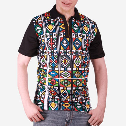 Ndebele Reloaded African Golf Shirt Tribe Afrique