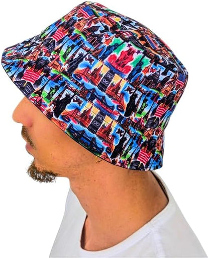 Famous American Landmarks African Bucket Hat by Tribe Afrique - Adult size - Tribe Afrique