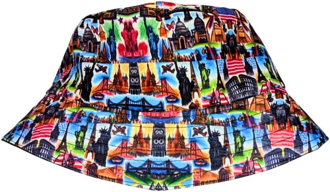 Famous American Landmarks African Bucket Hat by Tribe Afrique - Adult size - Tribe Afrique