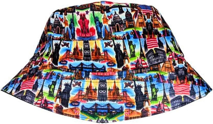 Famous American Landmarks African Bucket Hat by Tribe Afrique - Adult size - Tribe Afrique