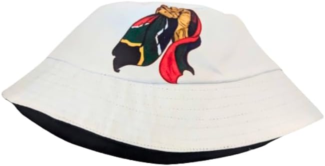 Adult size - White Freedon hand African Bucket hat by Tribe Afrique - Tribe Afrique