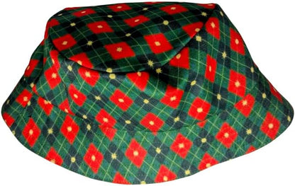 Green & Red Scottish Plaid Reversible Bucket hat by Tribe Afrique - Tribe Afrique