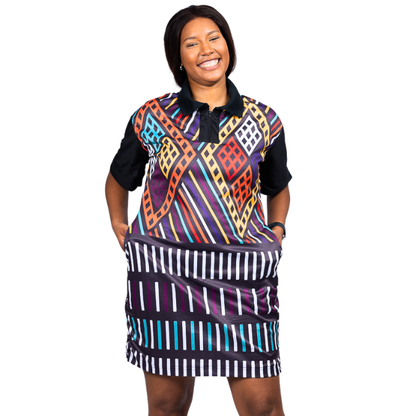 Ubuhle Ndebele African Golfer Dress by Tribe Afrique