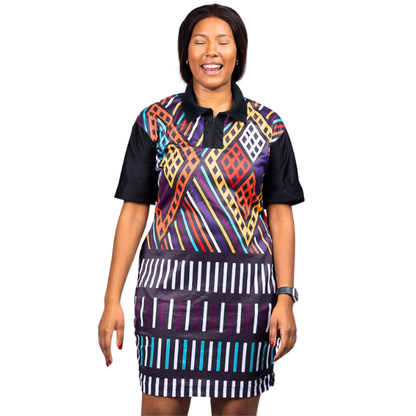 Ubuhle Ndebele African Golfer Dress by Tribe Afrique