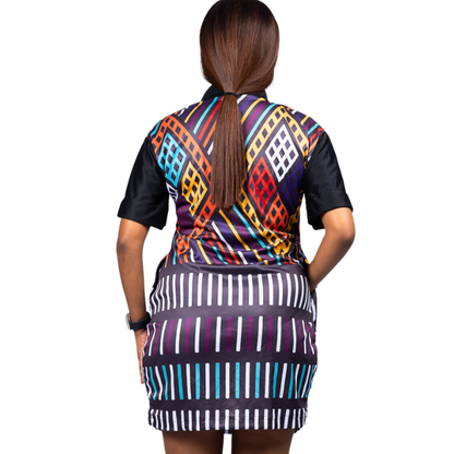 Ubuhle Ndebele African Golfer Dress by Tribe Afrique