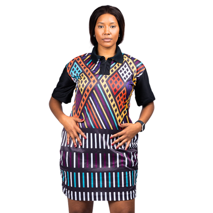 Ubuhle Ndebele African Golfer Dress by Tribe Afrique
