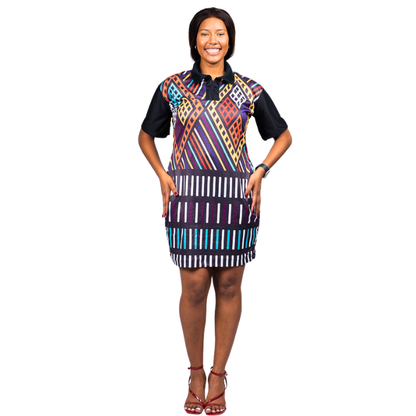 Ubuhle Ndebele African Golfer Dress by Tribe Afrique