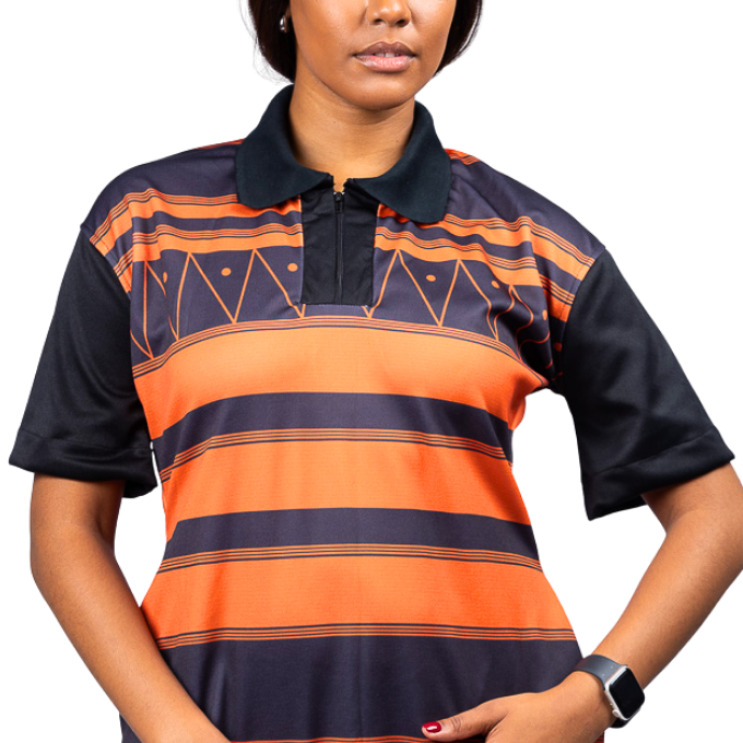 Orange Xhosa African Golfer Dress by Tribe Afrique