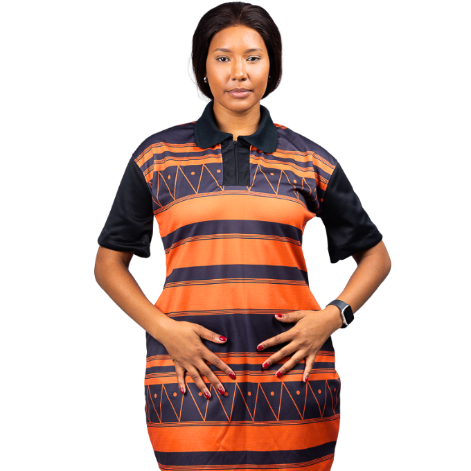 Orange Xhosa African Golfer Dress by Tribe Afrique
