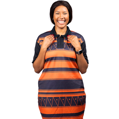 Orange Xhosa African Golfer Dress by Tribe Afrique