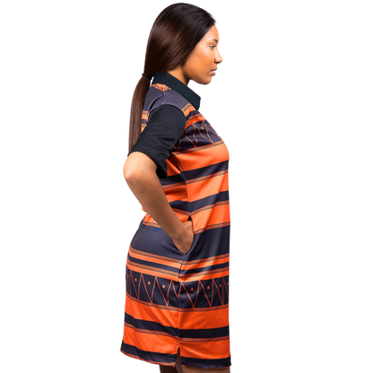 Orange Xhosa African Golfer Dress by Tribe Afrique