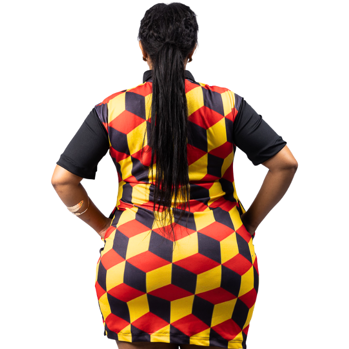 Red Amadwala African Golfer Dress by Tribe Afrique