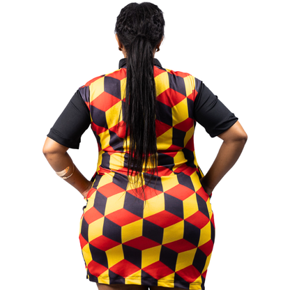 Red Amadwala African Golfer Dress by Tribe Afrique