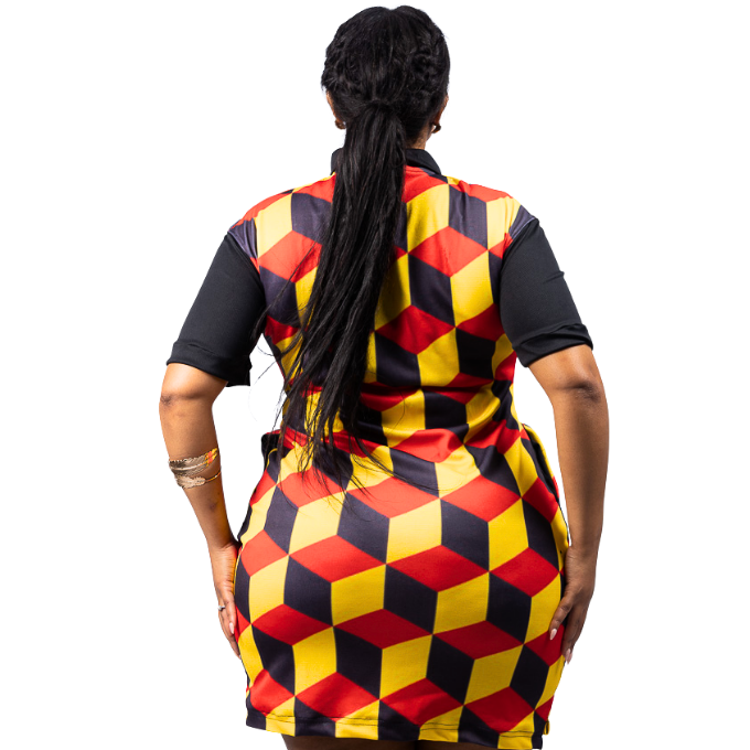 Red Amadwala African Golfer Dress by Tribe Afrique