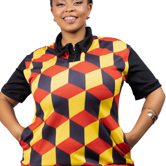 Red Amadwala African Golfer Dress by Tribe Afrique