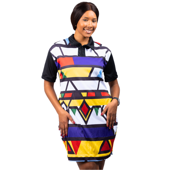 Nomvula Ndebele African Golfer Dress by Tribe Afrique