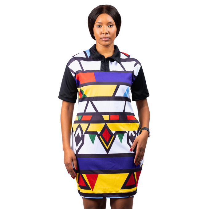 Nomvula Ndebele African Golfer Dress by Tribe Afrique