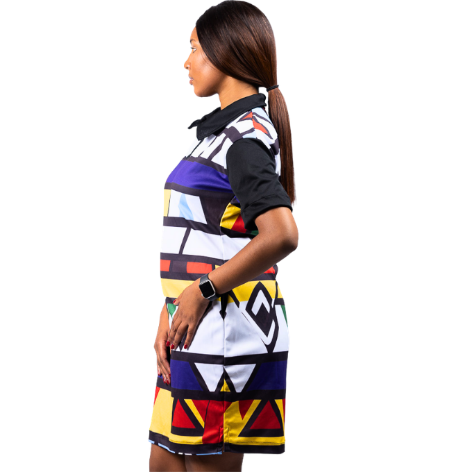 Nomvula Ndebele African Golfer Dress by Tribe Afrique