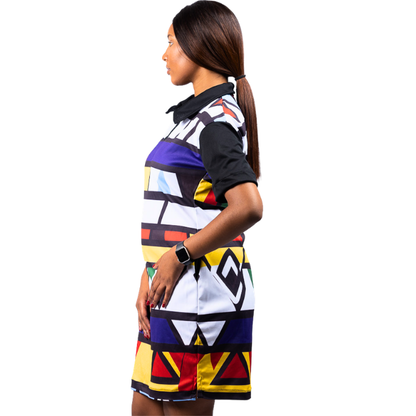 Nomvula Ndebele African Golfer Dress by Tribe Afrique