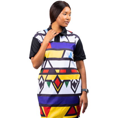 Nomvula Ndebele African Golfer Dress by Tribe Afrique