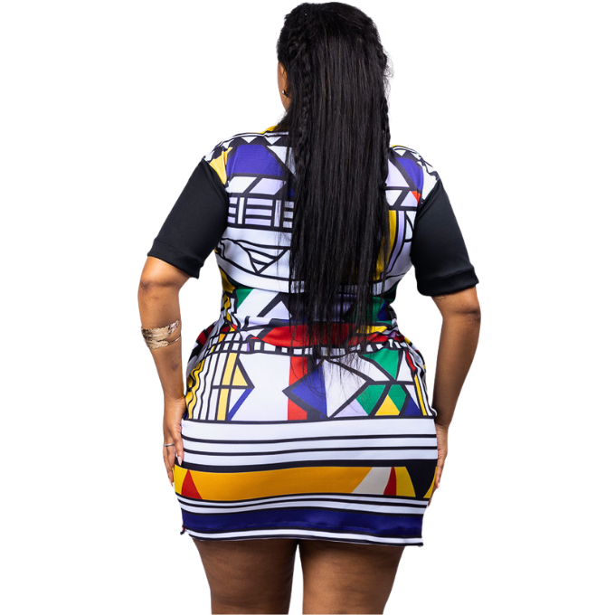 Isithunzi Ndebele African Golfer Dress by Tribe Afrique