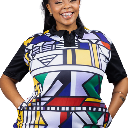 Isithunzi Ndebele African Golfer Dress by Tribe Afrique