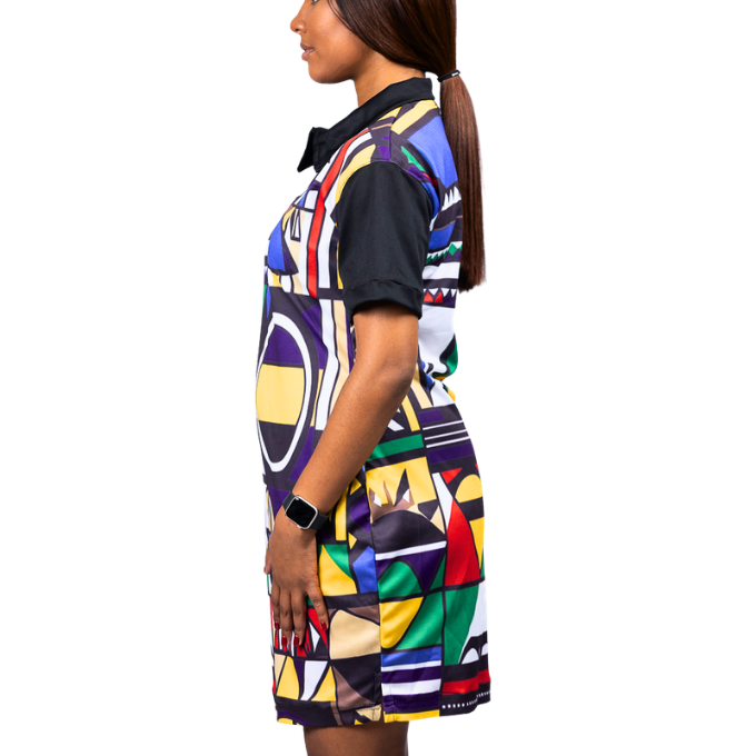 Umgwalo Ndebele African Golfer Dress by Tribe Afrique