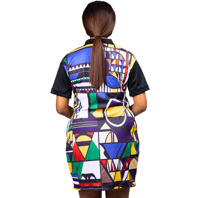 Umgwalo Ndebele African Golfer Dress by Tribe Afrique