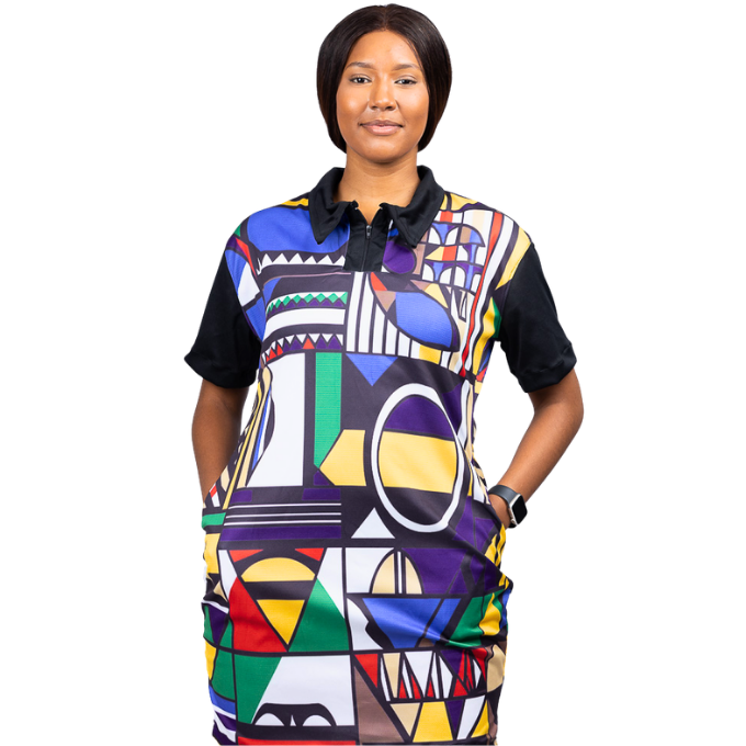 Umgwalo Ndebele African Golfer Dress by Tribe Afrique
