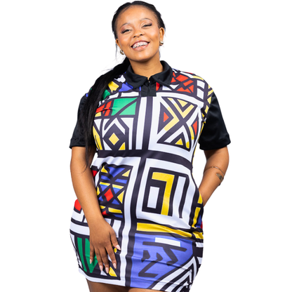 Nompumelelo Ndebele African Golfer Dress by Tribe Afrique