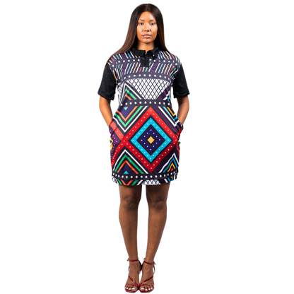 Zinhle Ndebele African Golfer Dress by Tribe Afrique