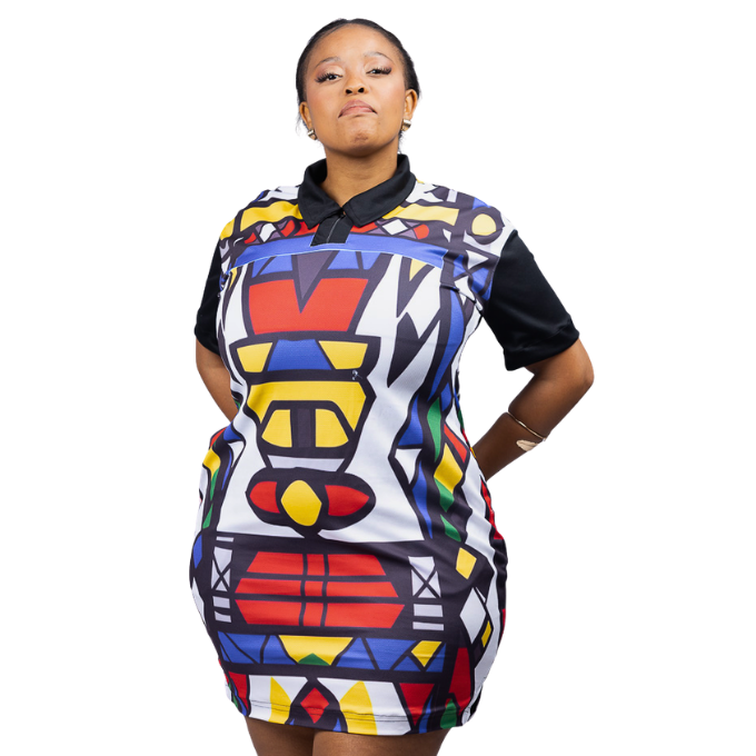 Nala Ndebele African Golfer Dress by Tribe Afrique