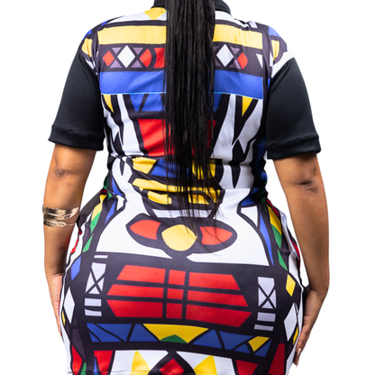 Nala Ndebele African Golfer Dress by Tribe Afrique