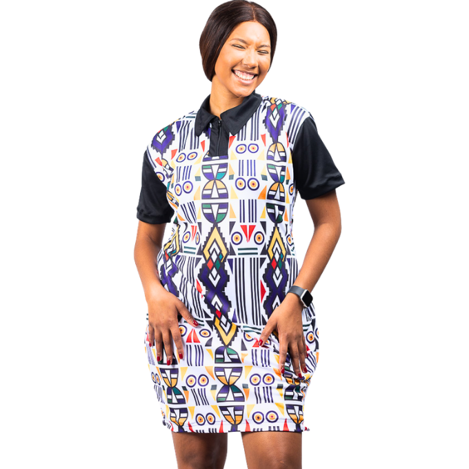 Ndebele Kese African Golfer Dress by Tribe Afrique