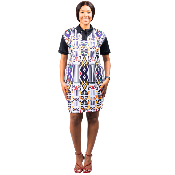 Ndebele Kese African Golfer Dress by Tribe Afrique