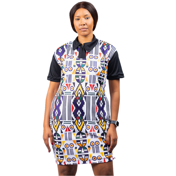 Ndebele Kese African Golfer Dress by Tribe Afrique