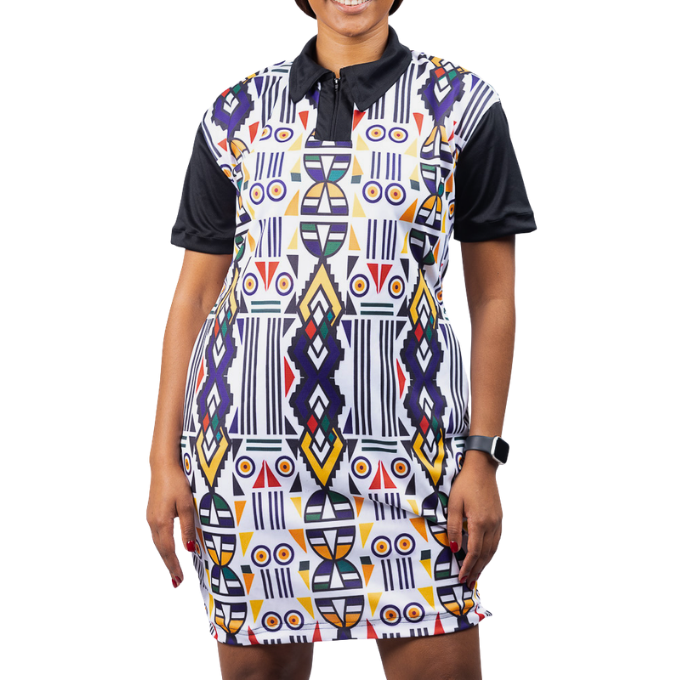 Ndebele Kese African Golfer Dress by Tribe Afrique