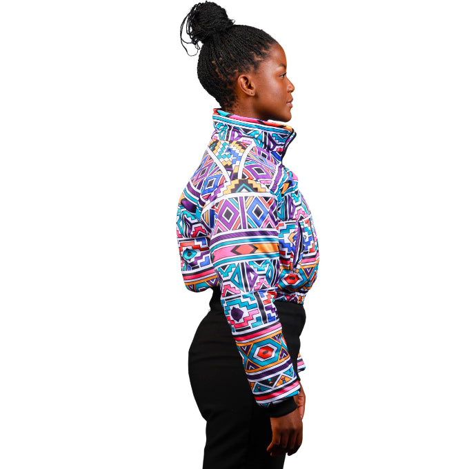 New Ndebele African Crop Jacket by Tribe Afrique