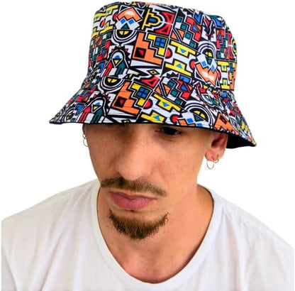 Kariuki Ndebele African Bucket Hat by Tribe Afrique - Adult size - Tribe Afrique