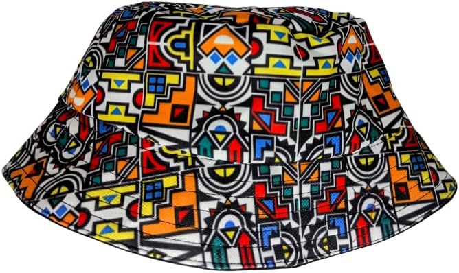 Kariuki Ndebele African Bucket Hat by Tribe Afrique - Adult size - Tribe Afrique