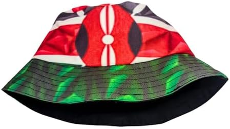 Proudly Kenyan Flag Reversible African Bucket Hat - Tribe Afrique
