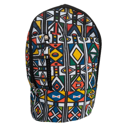 Ndebele African Laptop Backpack by Tribe Afrique Tribe Afrique